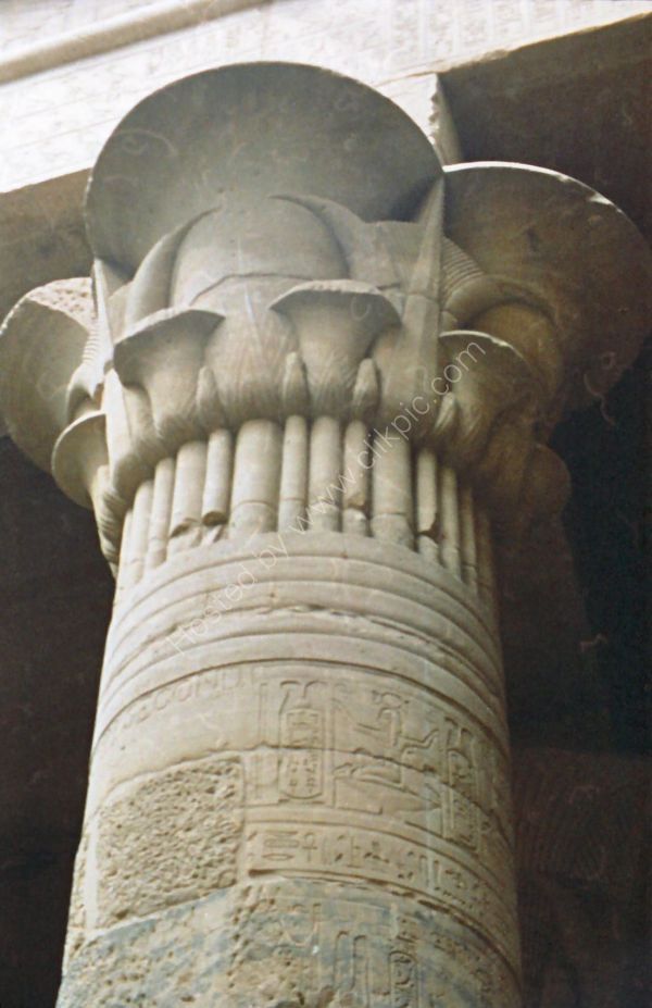 Pillar on Kiosk of Trajan, Philae Temple, Agilkia Island, Aswan